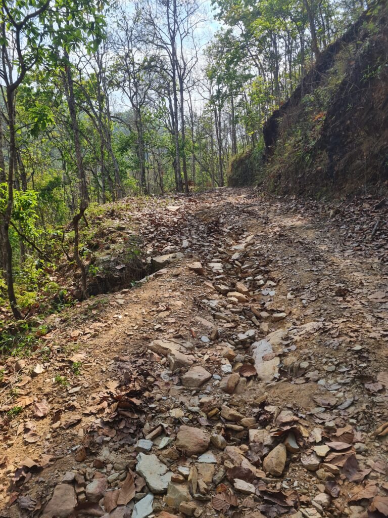 1.5 KM off road from Jamune Hanging Bridge Suraudi Khola to Taksar.